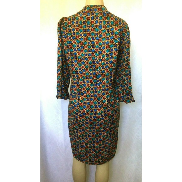 VTG Adrianna Papell Shirt Dress Silk Button Down 6 - Picture 2 of 6